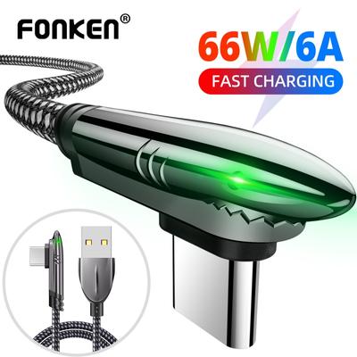 FONKEN 66W 6A Hızlı Şarj Veri Kablosu Type-c Hızlı Şarj Desteği Şarj Veri Transferi Apple 13 Huawei Xiaomi İçin