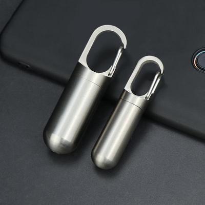 Waterproof Pure Titanium Hanging Pillbox: Portable Sealed Storage for Medicine