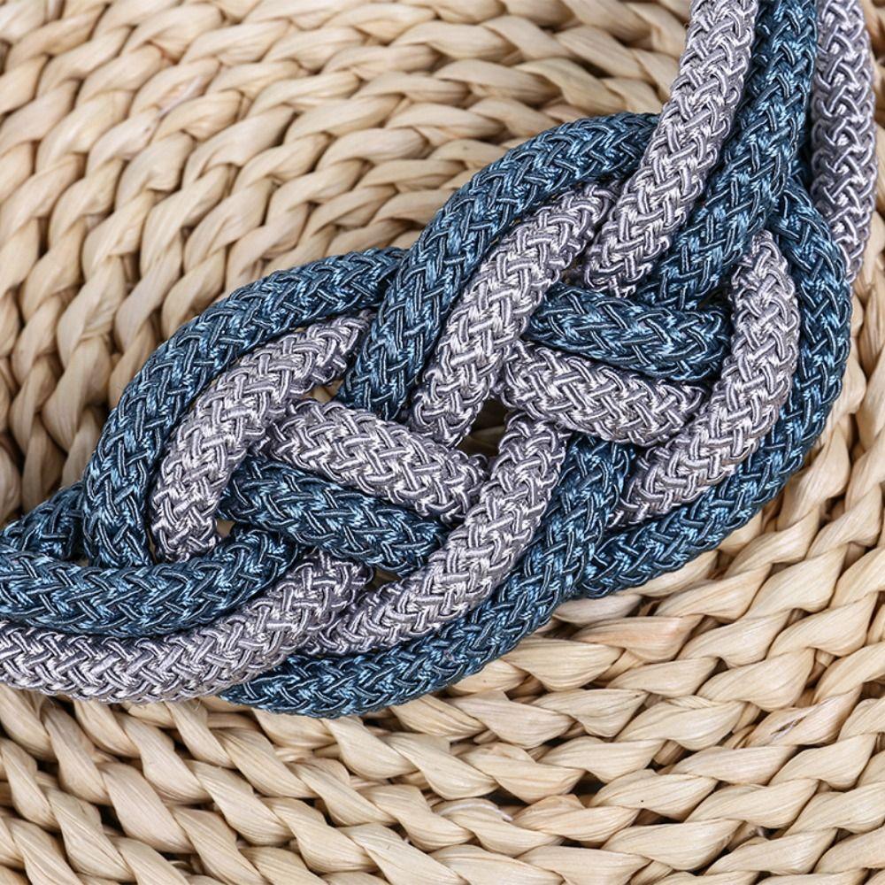 No Installation Curtain Magnet Buckle Two-color Braided Chinese Knot Curtain Strap  Home Decor