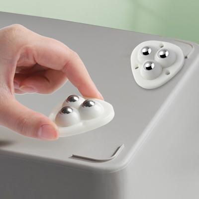 Mini Schwenkrollen Räder Selbstklebend Universalräder 360 Grad Drehbar Stahlkugelrolle Aufbewahrungsbox Rolle