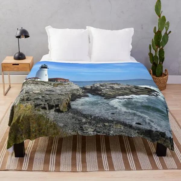 Beach Landscape Sunset Flannel Throw Blanket King Queen Size for Sofa Couch Bed Super Soft Warm Lightweight Good Gift for Teens
