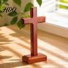 Catholic Religious Craft Solid Wood Stand Tabletop Ornament, Wooden Standing Christian Gifts, Church Altar Faith Decor for Home Prayer Room
