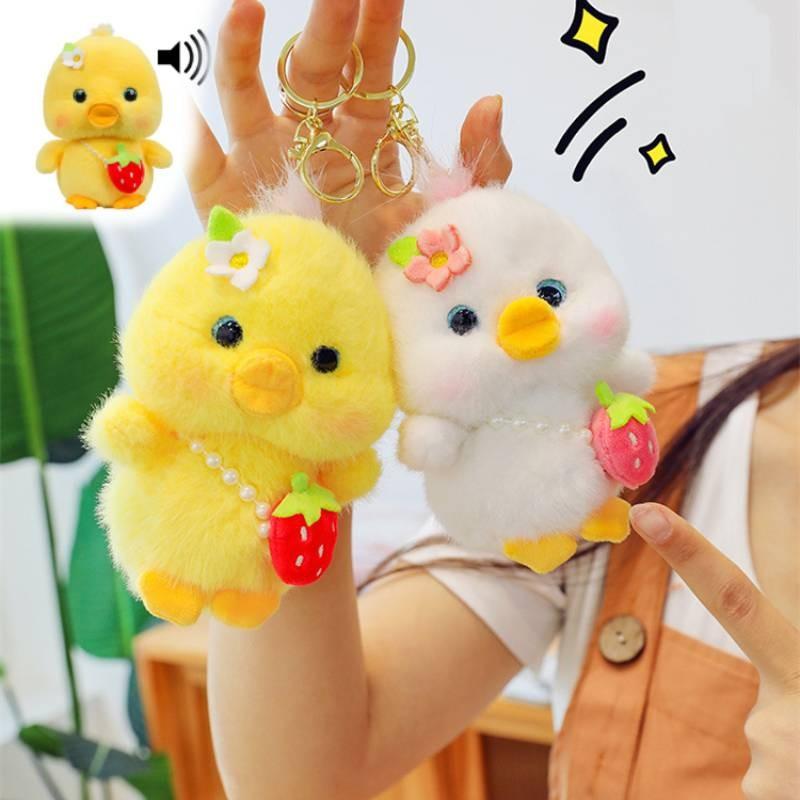 Adorable Plush Duck Toy With Sound Features Perfect For Birthdays And Gifts
