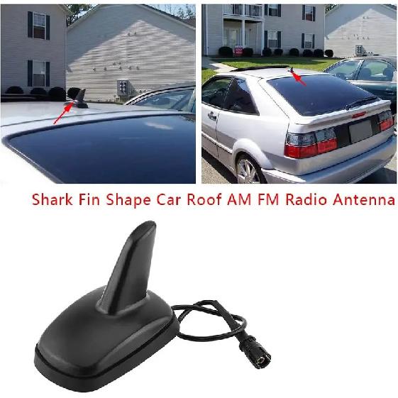 Satin Black Color Roof Shark Fin Aerial Antenna AM / FM Reception for VW Jetta Bora Golf MK4 / Polo MK4 / Passat B5 B5.5