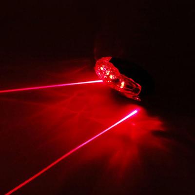 2/3/4PCS LED Rear Tail Light Waterproof Safety Warning Light 4 Modes and 2 Laser Night Mountain Bike Light Rear Lamp