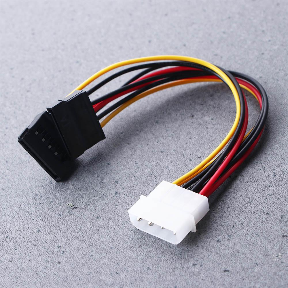to Female 1 To 2 SATA Power Cable Power Extension Cord SATA Adapter Cable Hard Driver Power Cable