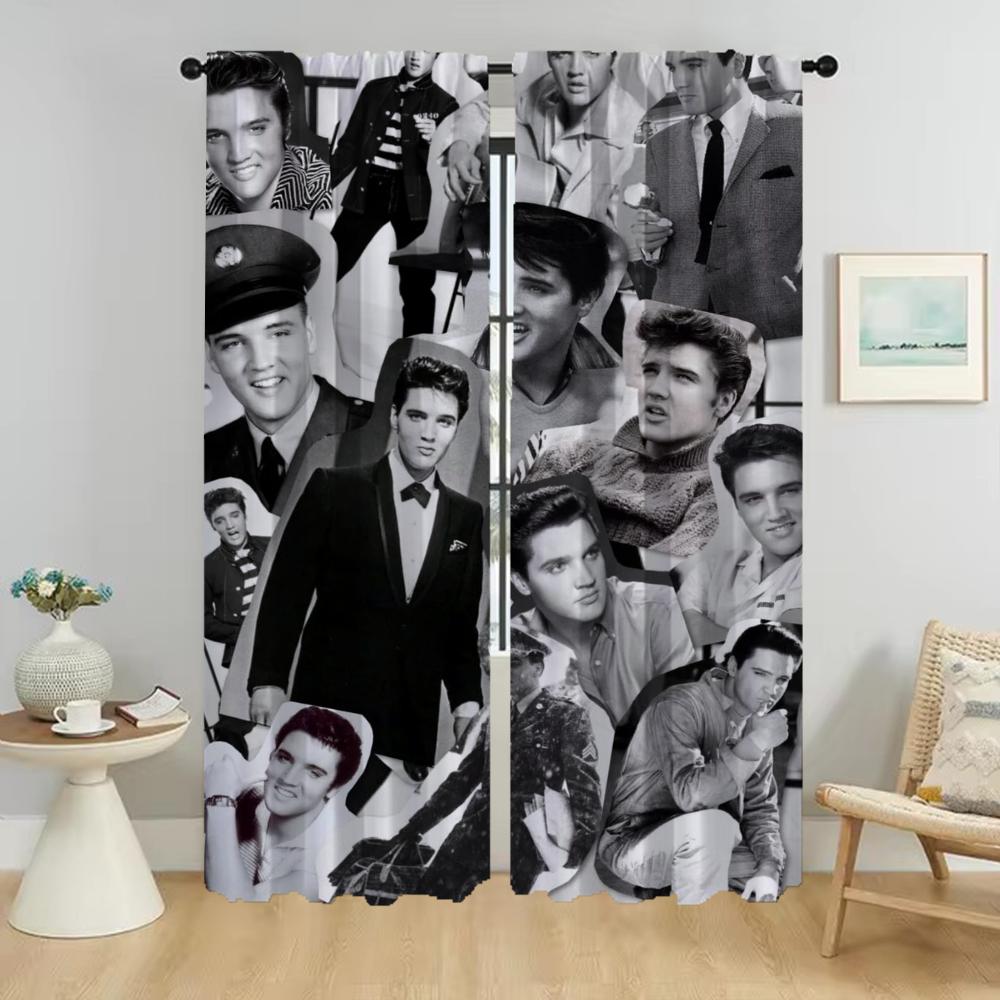 Küchenvorhänge für Kamera Elvies Jalousien Trennwand Fenstervorhang für Zimmer 2 Paneele Heim-Innenvorhänge Halloween-Dekoration