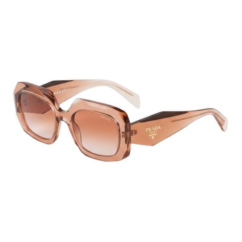 Prada Brand Logo - Square Sunglasses Women's Light Brown