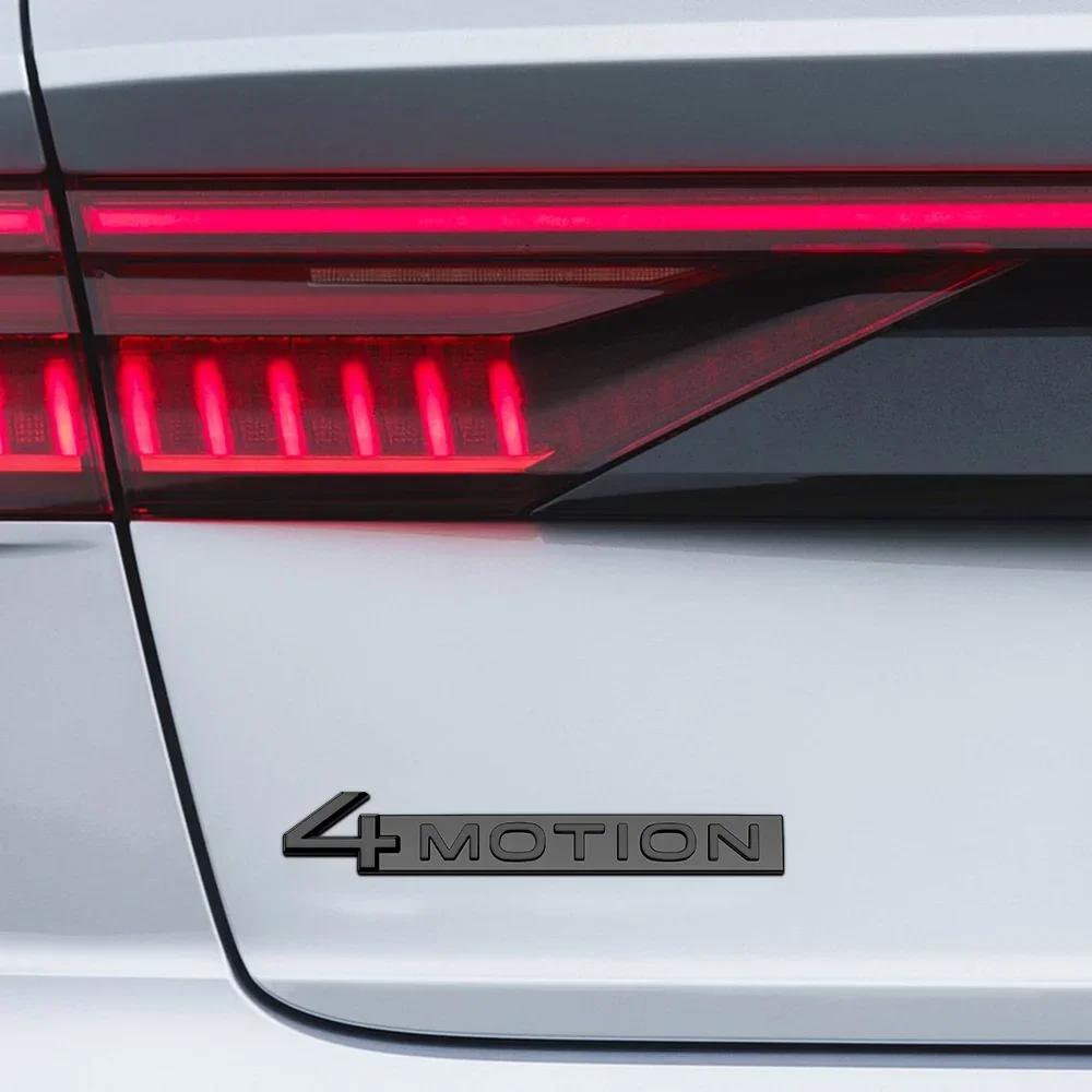 Glänzendes Schwarzes 4MOTION Kofferraumemblem Kompatibel mit Ausgewählten VW Modellen Wie Tiguan Touareg Golf Passat - Heckklappenaufkleber LL6