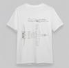 Women's Trend Oversize T-Shirt Multi-Angle Military Aircraft Blueprint Tee