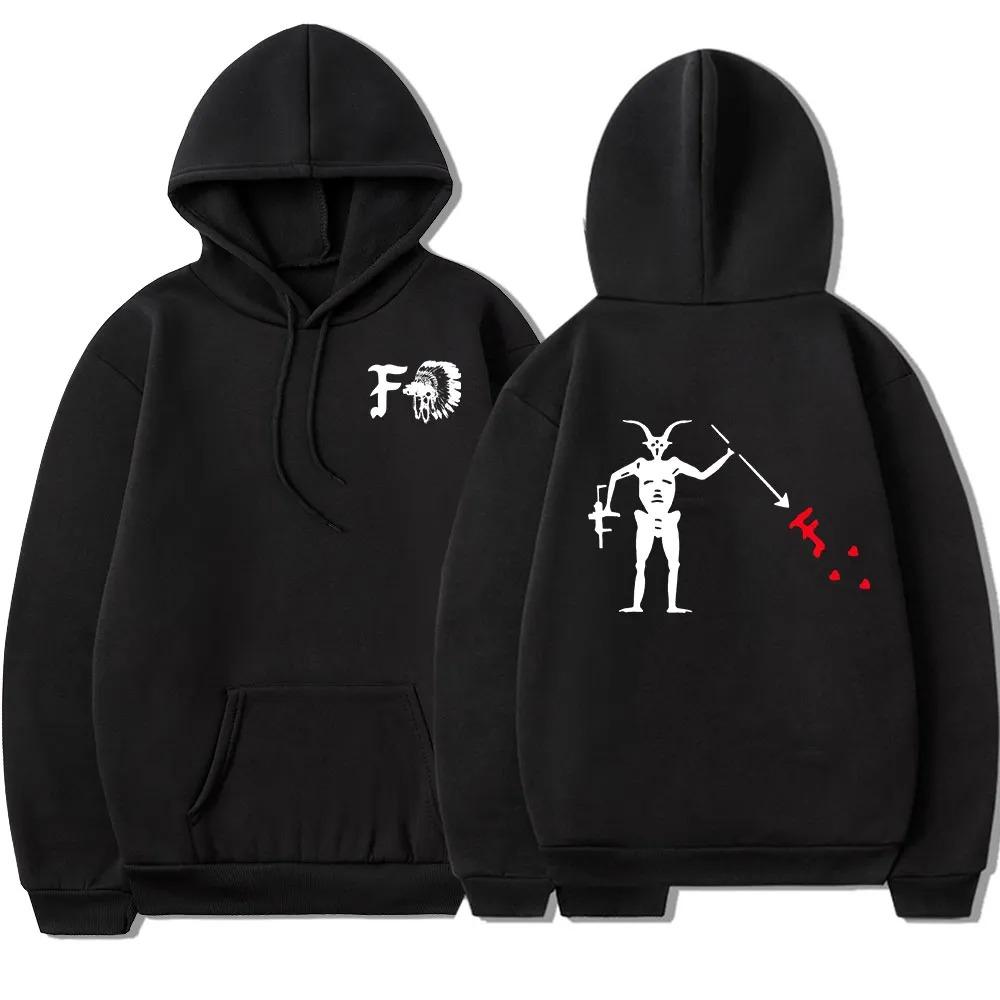 Gbrs Forward Observations Group Hoodie Punk Skull Hood Gothic Clothing Men's Fashion Casual Retro Graphic Hoodie