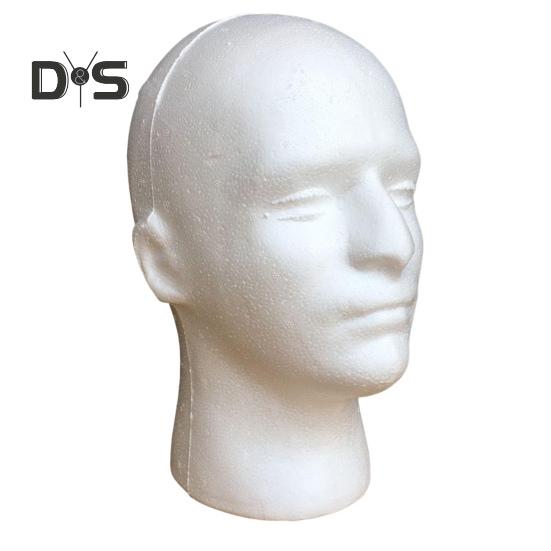 

Пенопластовая голова манекена для париков, шапки, шарф, легкая витрина, держатель для парика для салона рисования своими руками белый