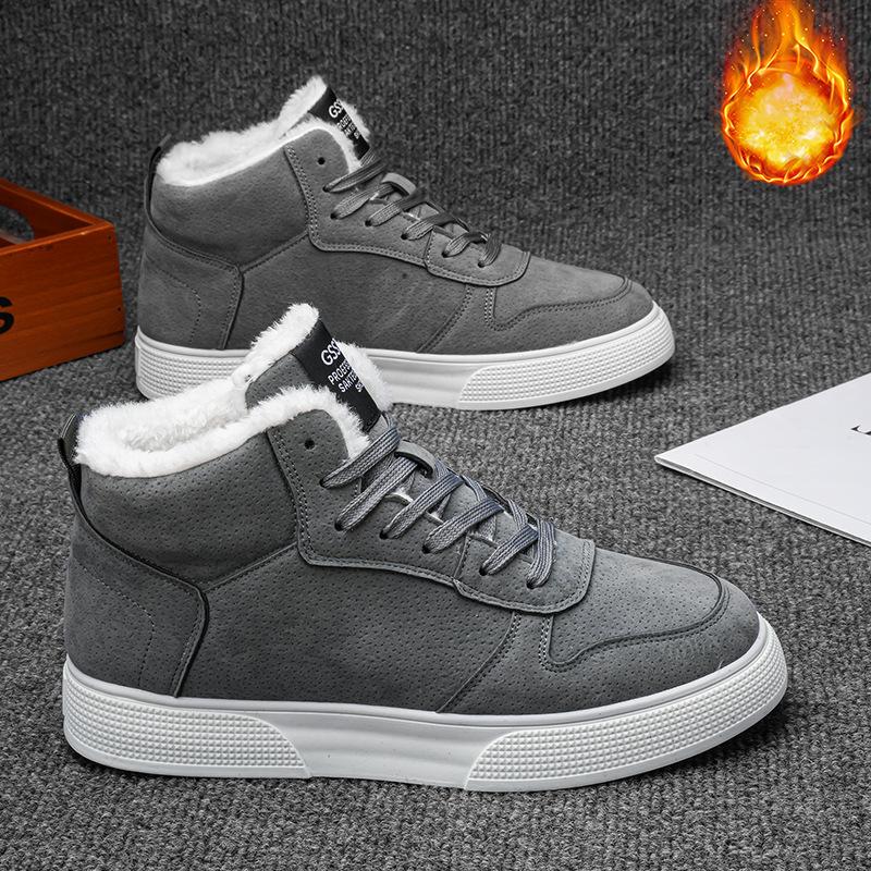 

Мужская обувь зима 2025 новая высокая платформа, увеличивающая рост, повседневная, бархатная, теплая, кеды, мужская и подростковая спортивная трендовая 44