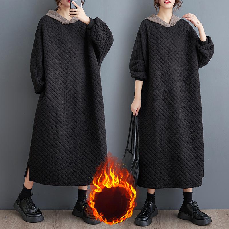 Autumn Dress Winter And Womens Plus Size Loose Comfortable Casual Midlength Dresses