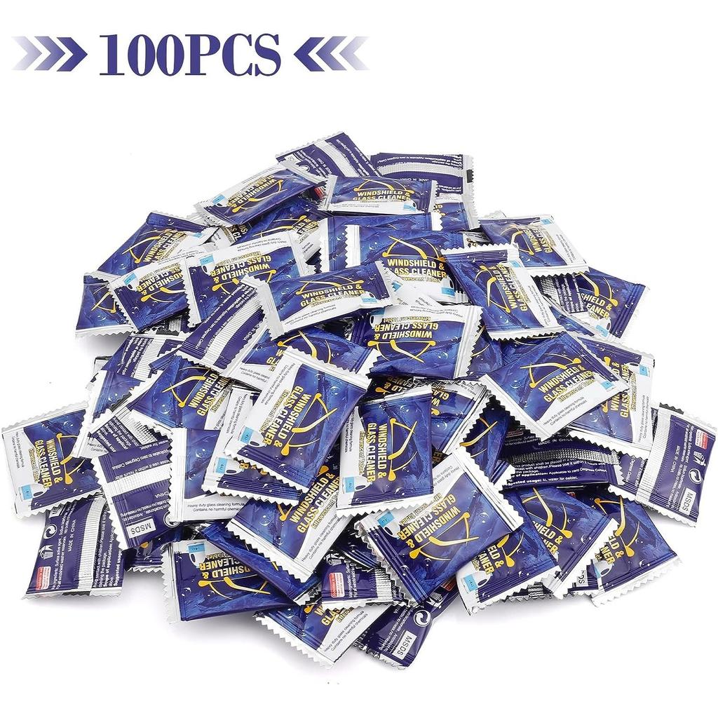 Windscreen Cleaner Tablets, 10Pcs Windscreen Cleaner Tabs, Multifunctional Concentrated Glass Cleaner Effervescent Tablets for Car Kitchen Windows