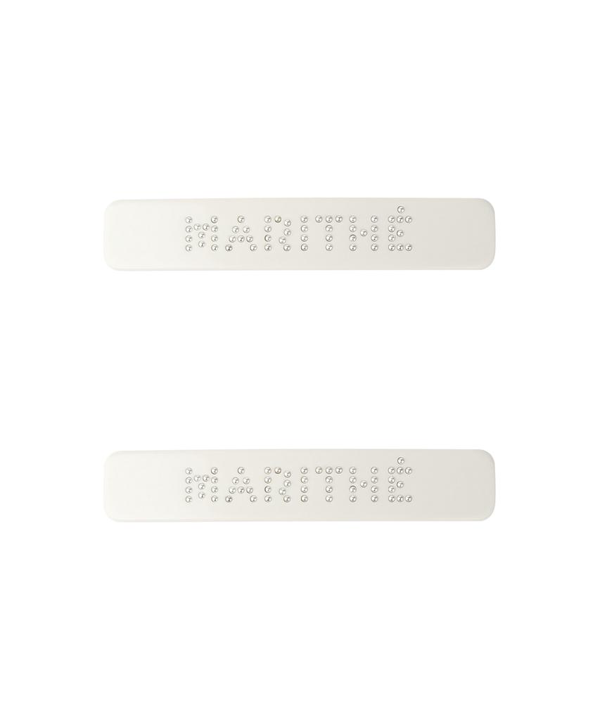 Marith + Franois Girbaud Regular Logo Metal Ball Hair Pin 2Pack Ivory