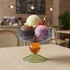 Hohe Füße Glas Eisbecher 270 ML Dessertschale Exquisite Obstsalatschale Café