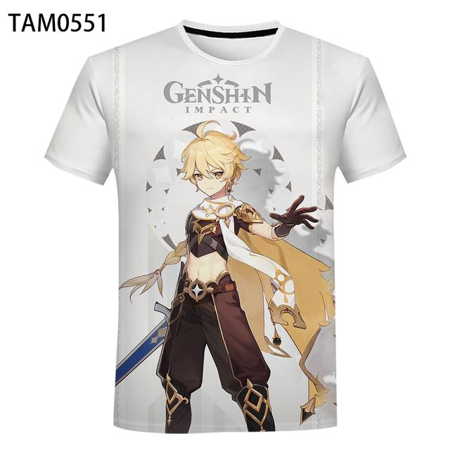 Summer Game Genshin Impact 3d Printed Children's T-shirt Fashion Casual Hip-hop Harajuku Kids Short Slee T Shirt O Neck Tops