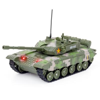 Brinquedo modelo de tanque fundido em escala 1/32 SWAT 99B / M1A2 / Leopard 2, veículo de brinquedo retrátil com som e luz para crianças, meninos, meninas, coleção de presentes