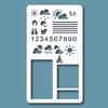 20Pcs Craft PET Paper Reusable Journal Stencils Scrapbooking Diary Drawing Templates Kit with Doodle Patterns for Gifts