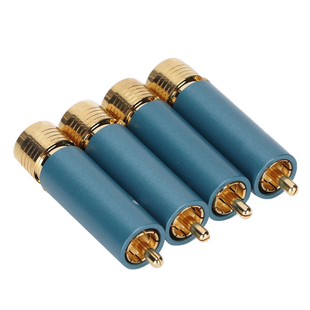 4 Stück PreffairCelsiusR1722 Stecker Vergoldet Selbstverriegelnd Lötlos Stecker