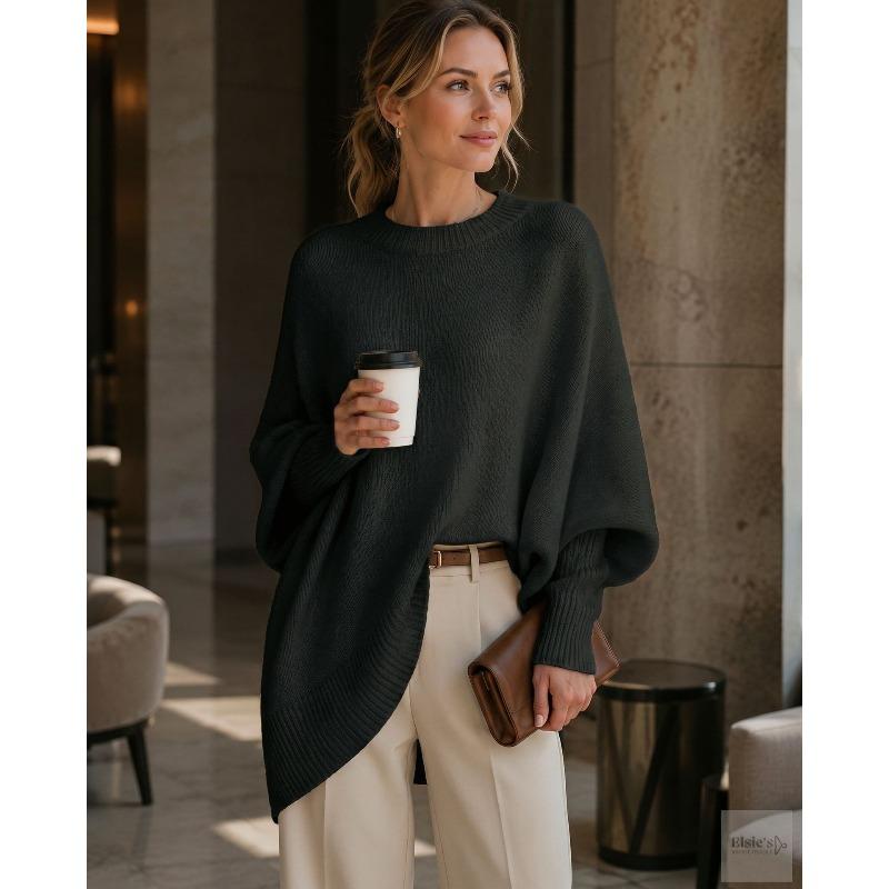 YYFS Women's Fashion Casual Fall Winter Solid Color Print Long Sleeve O-Neck Sweaters