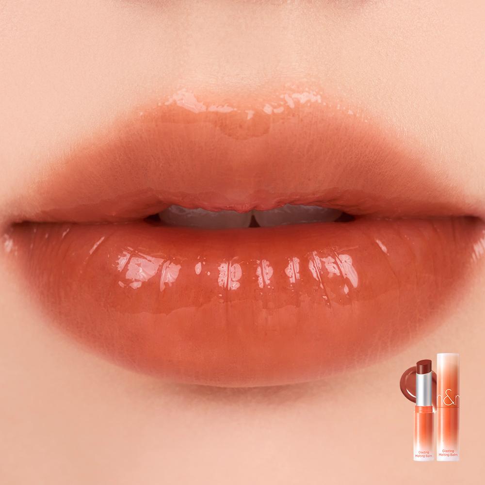 Rom&nd Glasting Melting Balm  3.5g– Korean Hydrating Lip Balm with Glossy Finish – Natural Nude & Pink Shades – Trending K-Beauty Gift