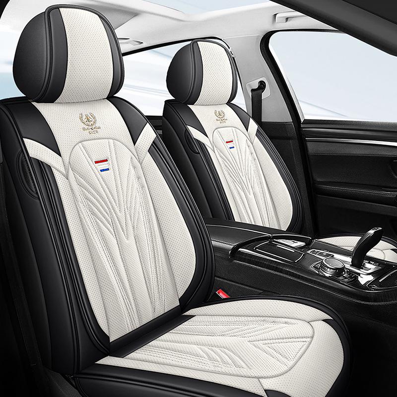 Universal Nappa Leather Car Seat Cushion - Full Coverage & Comfortable, Fits Five-Seat Cars for All Seasons