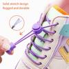 2 Pair round Elastic Shoelaces for Kids & Adults No-Tie Lock Shoelace Sneakers Quick-Lock Shoe Laces Accessory Pack
