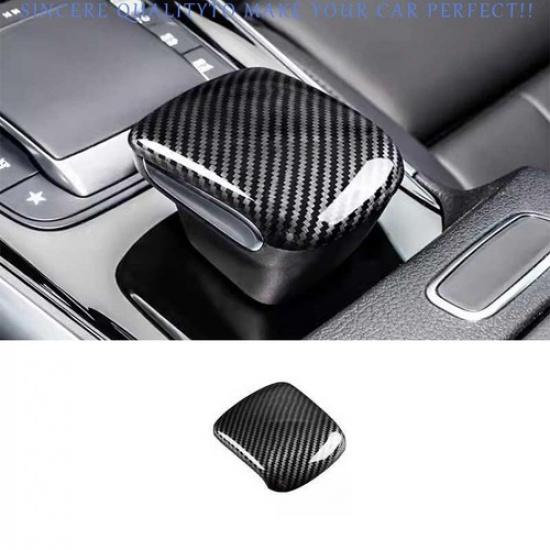 For Benz EQB 2022-2024 Carbon Fiber Center Console Gear Shift Knob Cover Trim