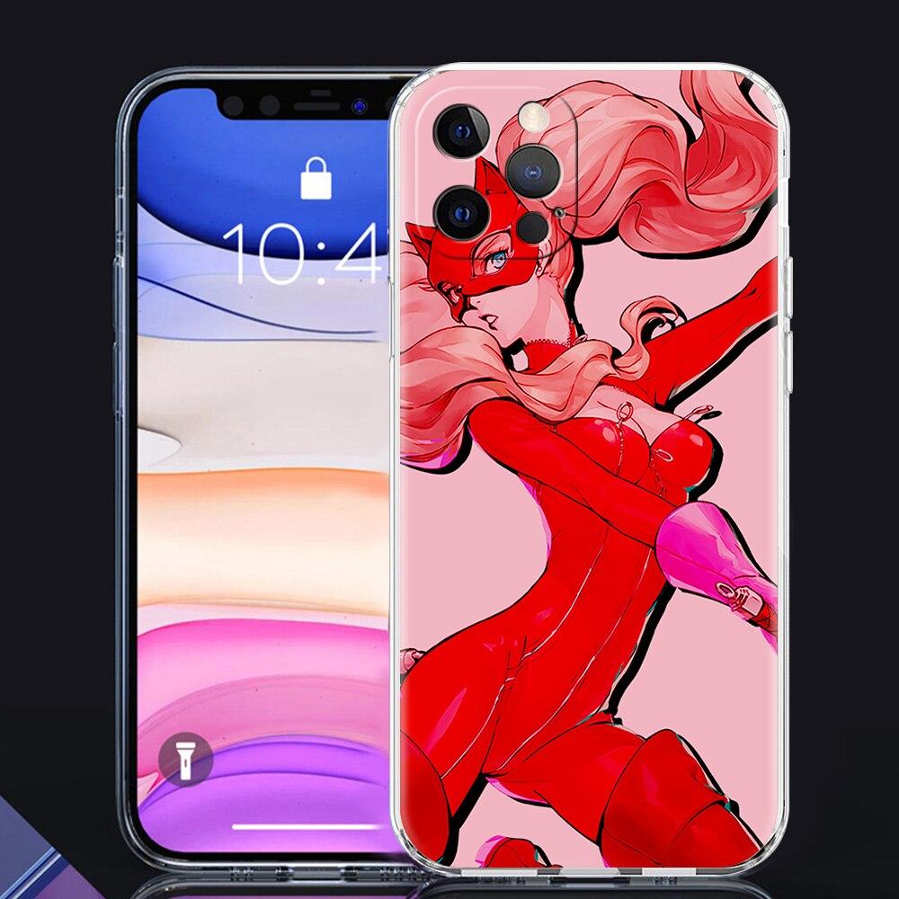 Persona 5 P5 Joker Luxury Phone Case For iPhone 14 13 Pro 11 12  Max X XR XS 7 8 Plus SE Clear Soft Silicone Cover Fundas