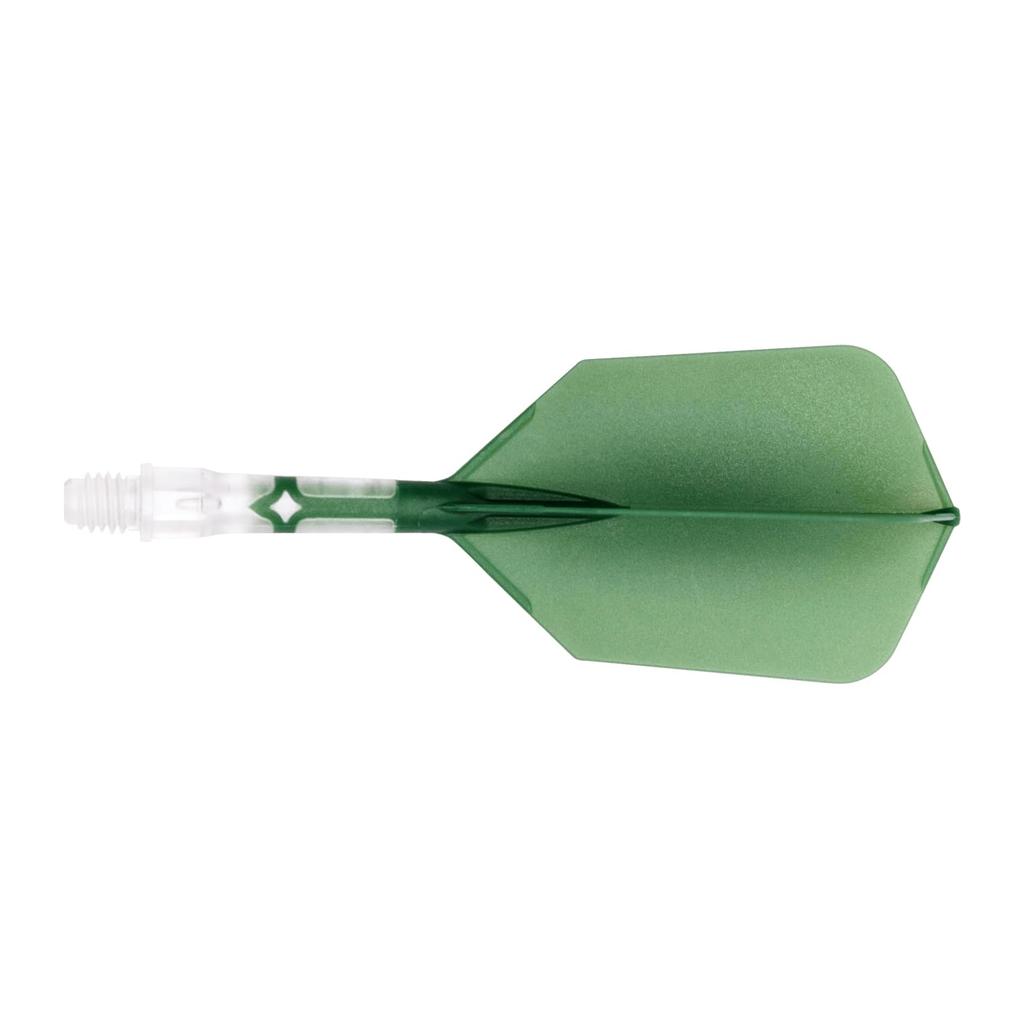 CUESOUL ROSTAK57 T19 Series Two-Tone Dual-Material Mixed Shaft Integrated Flights, Slim Shape Series, 3-Club Set (Dark Green)