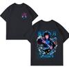 T-shirt bawełniany oversize z nadrukiem z anime Demon Slayer dla mężczyzn i kobiet, wygodny, modny, uliczny, Y2K, letni trend, koszulka Harajuku