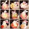 Handmade Florals Paper Lamp Set Traditional Chinese Craft Supplies LED Projection Portable for Chinese Festival