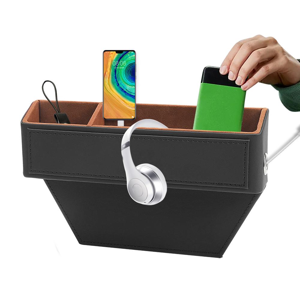

Car Side Seat Pocket Space-Saving Organizer Car Seat Side Filler Pocket SUV Truck And Minivan Multi-Functional Console Side Box