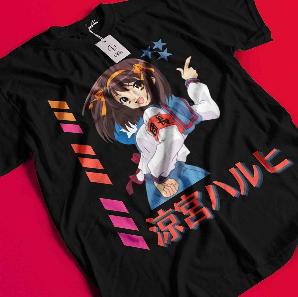 

The Melancholy of Haruhi Suzumiya Shirt Kyon Tshirt Yuki T-Shirt Mikuru Anime BB366 M