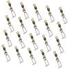 20pcs Fast Lock Clips Swivels Fishing Swivel Clips for Squid Jig Quick Change Clips Tackle Snap Connector Fishing Tool
