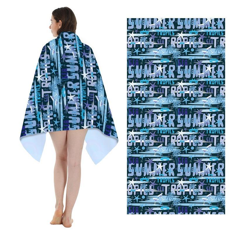 Tropical Jungle Flamingo Snake Print Polyester Beach Towel Botanical Leaves Quick Dry Bath Towel for Summer Swim Pool Vacation