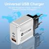 Universal Charger for US/EU/UK/AU: Original Power Adapter with 1 USB + 2 PD Ports