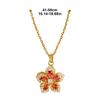 Beautiful Twirling Floral Zircon Pendant with Sparkling Stones Titanium Steel Clavicle Chain Accessory
