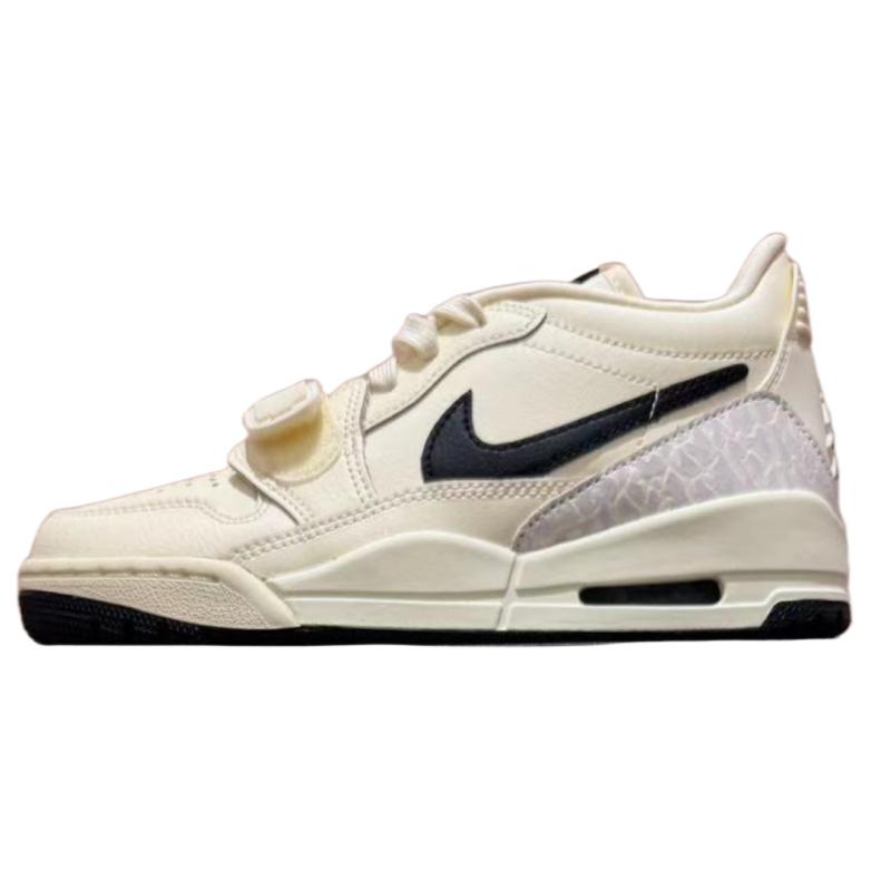 Jordan Legacy 312 Low Coconut Milk Black Comfortable Round Toe Low Top Retro Basketball Shoes Women Sneaker White HV1807101
