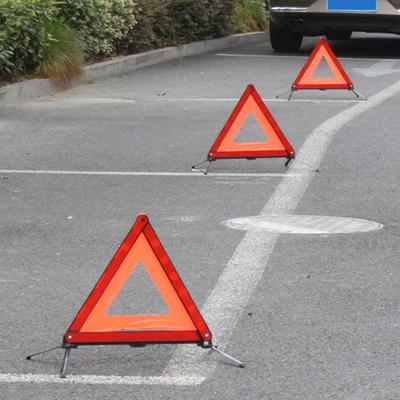 Auto-Stativ, gefaltet, Stoppschild-Reflektor, Auto-Notfall-Pannen-Warnwerkzeug, Dreieck, rot, reflektierend, Sicherheitsgefahr, Autozubehör