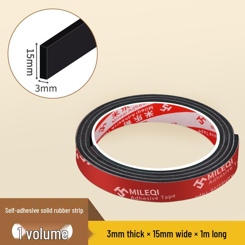 Mileqi EPDM Self-Adhesive Shock-Absorbing Anti-Slip Rubber Pad Strip