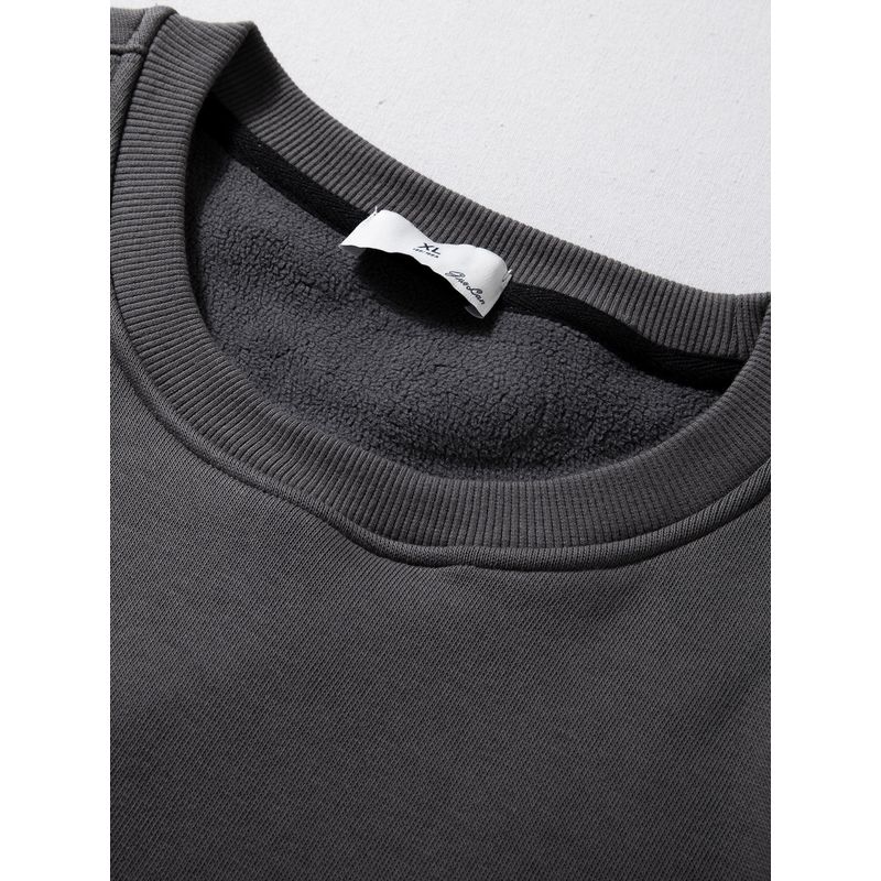 Fleece-Lined Thickened Crew Neck Sweatshirt for Men, 2025 Autumn and Winter New Style, Loose Casual Top, Soft Base Layer, Warm Pullover