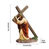 Handmade Jesus Cross Statue Realistic Catholic Religious Accessories Christ Figure  Church Decor