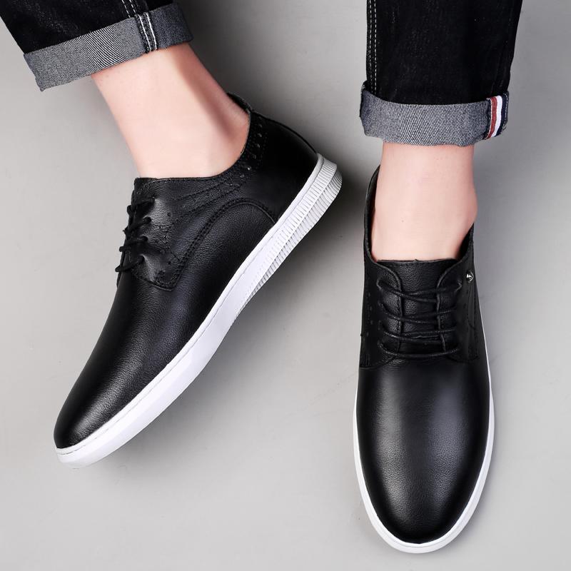 Luxusní značka Pánská ležérní letní prolamovaná obuv 2024 Nová móda Pánské outdoorové tenisky Pravá kůže Šněrovací Pánské skate boty