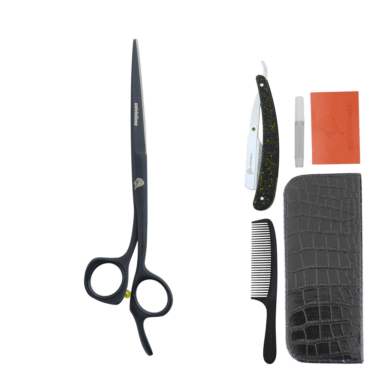 

Univinlions 6.5 Профессиональные парикмахерские ножницы JP440C Сталь Парикмахерские Аксессуары Слепые отверстия Режущие инструменты Стрижка Домашние животные Груминг