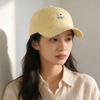 Korean Style Flower Baseball Cap Solid Color Sunshade Casquette Embroidered Peaked Hat  Outdoor
