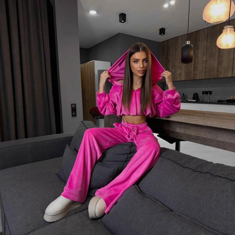 Womens Hooded Casual Two-Piece Set Long Sleeve Top Pants 2026 Winter Streetwear Outfit