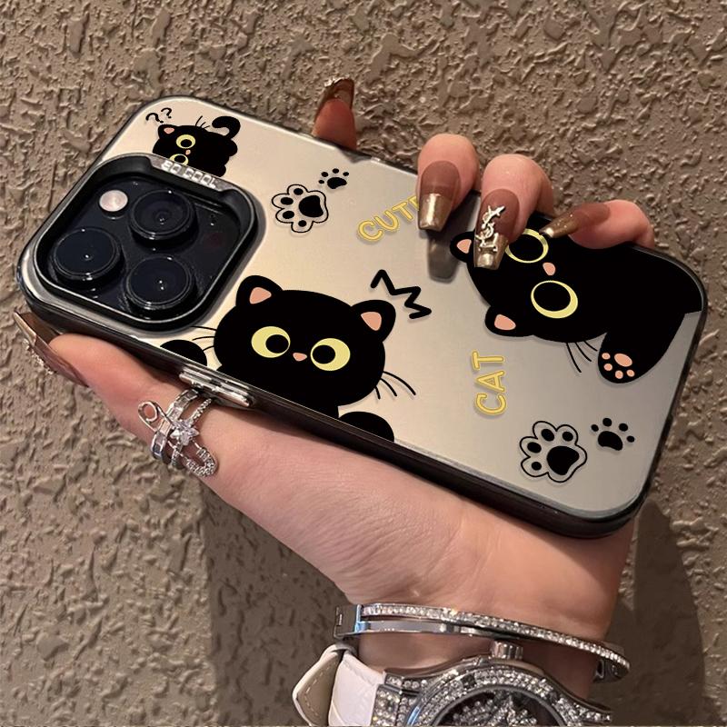 Cartoon Cute Black Cat Phone Case for Xiaomi Redmi Note 14 13 12 11 10 9 8 Pro Plus 14S 12S 11S 10S 9S Redmi 14C 14R 13C 12C 11A